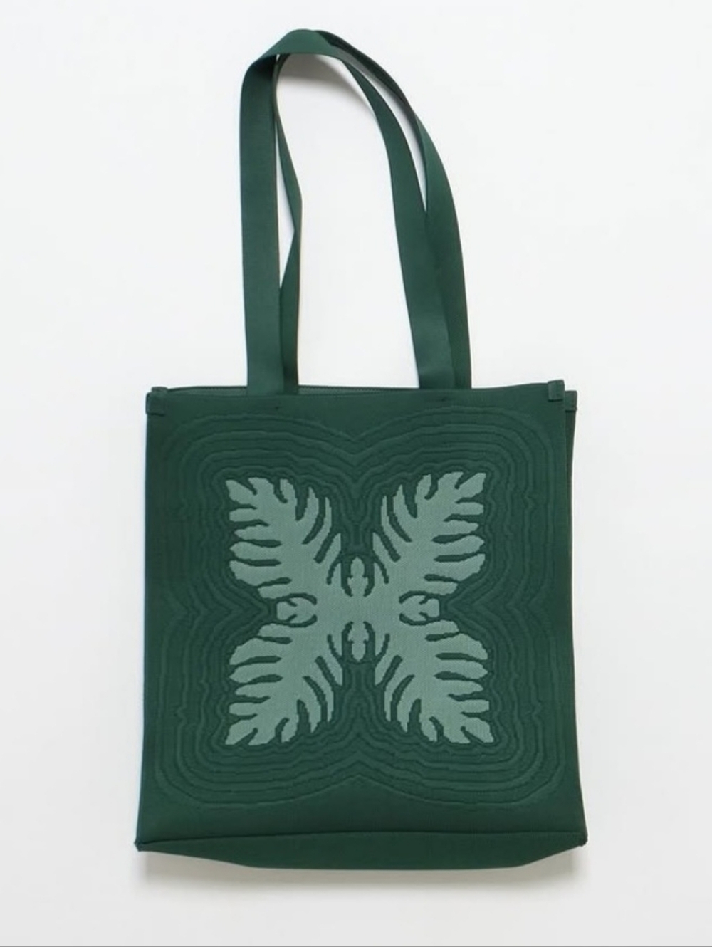 Salvage Public Jacquard Knit Market Bag in Lauaʻe - Dark Green (NWT)
